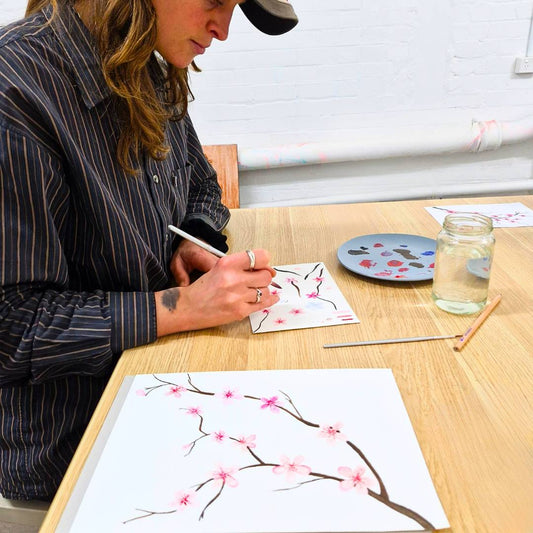 Cherry Blossom Watercolor Workshop - Melbourne